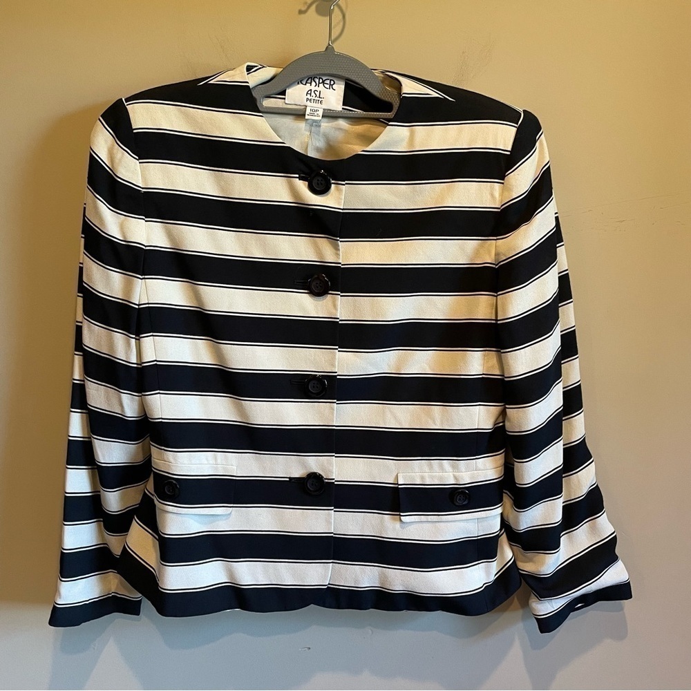 Talbots Blazer Jacket Career Striped